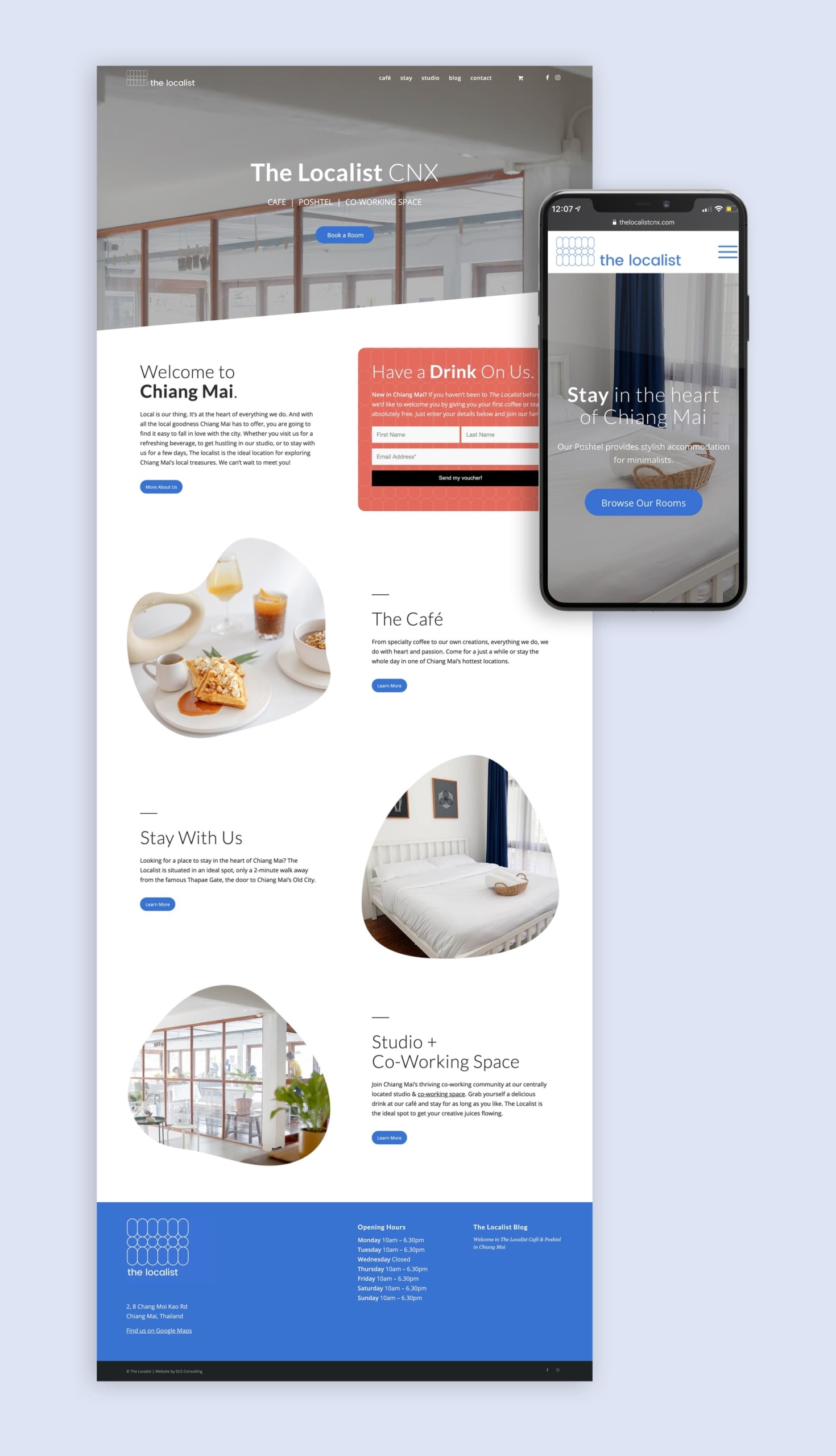 The Localist - Cafe & Co-working Space Website Design
