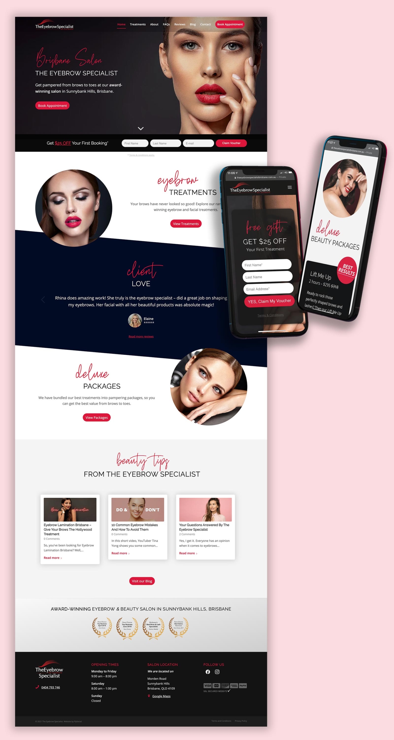 Website Design Brisbane - Beauty Salon Web Design