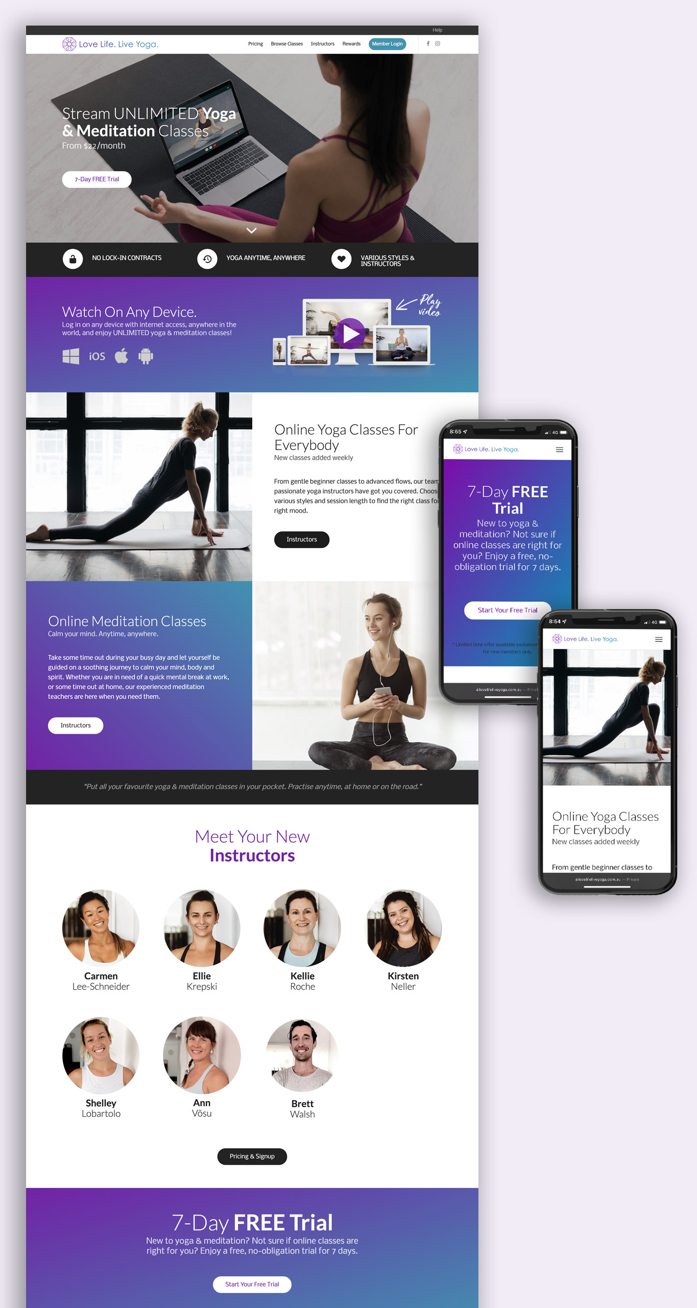 Website Design for Online Yoga Platform - Brisbane Digital Marketing Agency Done Digital
