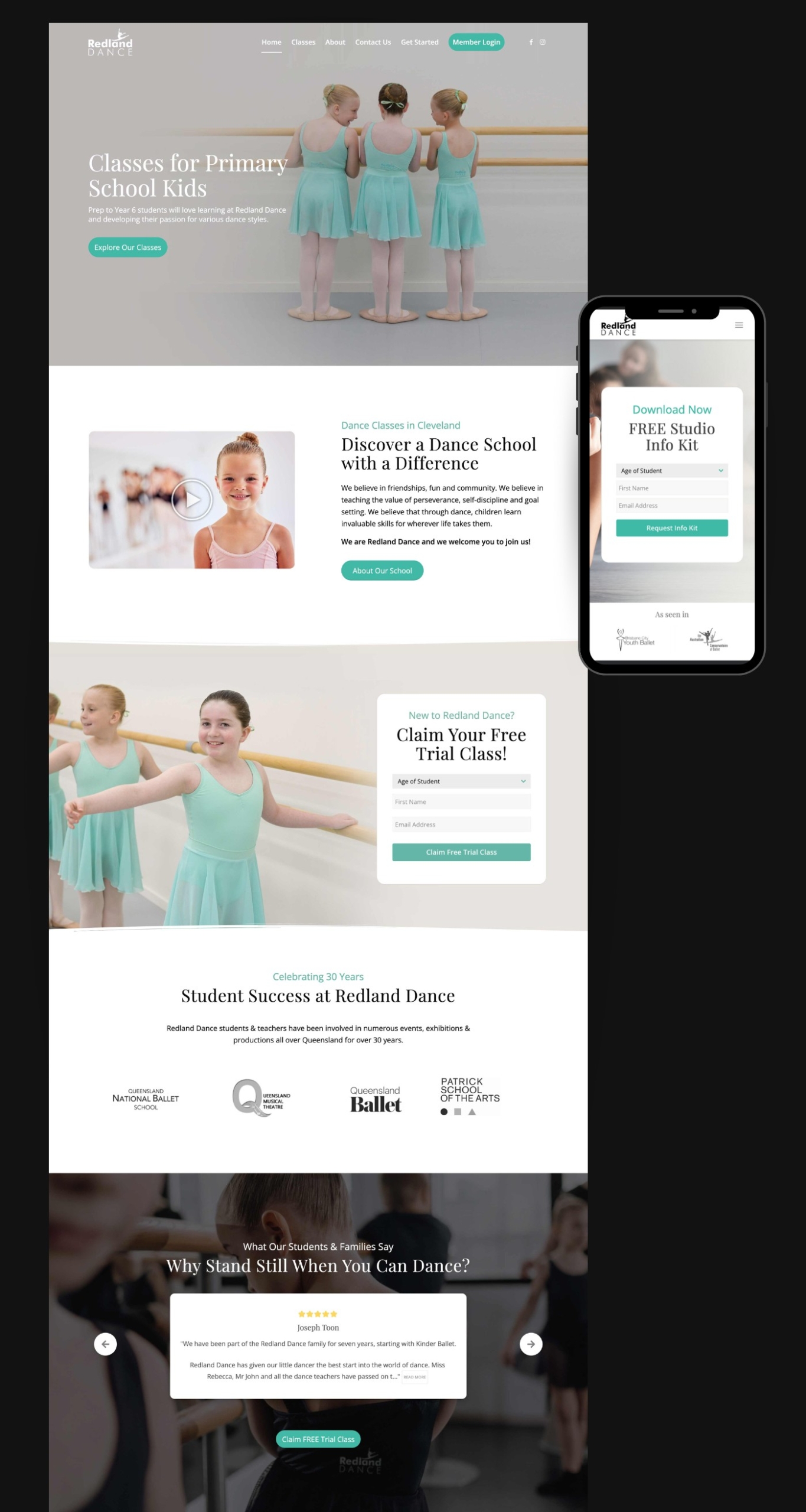 Dance Studio Marketing & Web Design Australia - Done Digital Brisbane