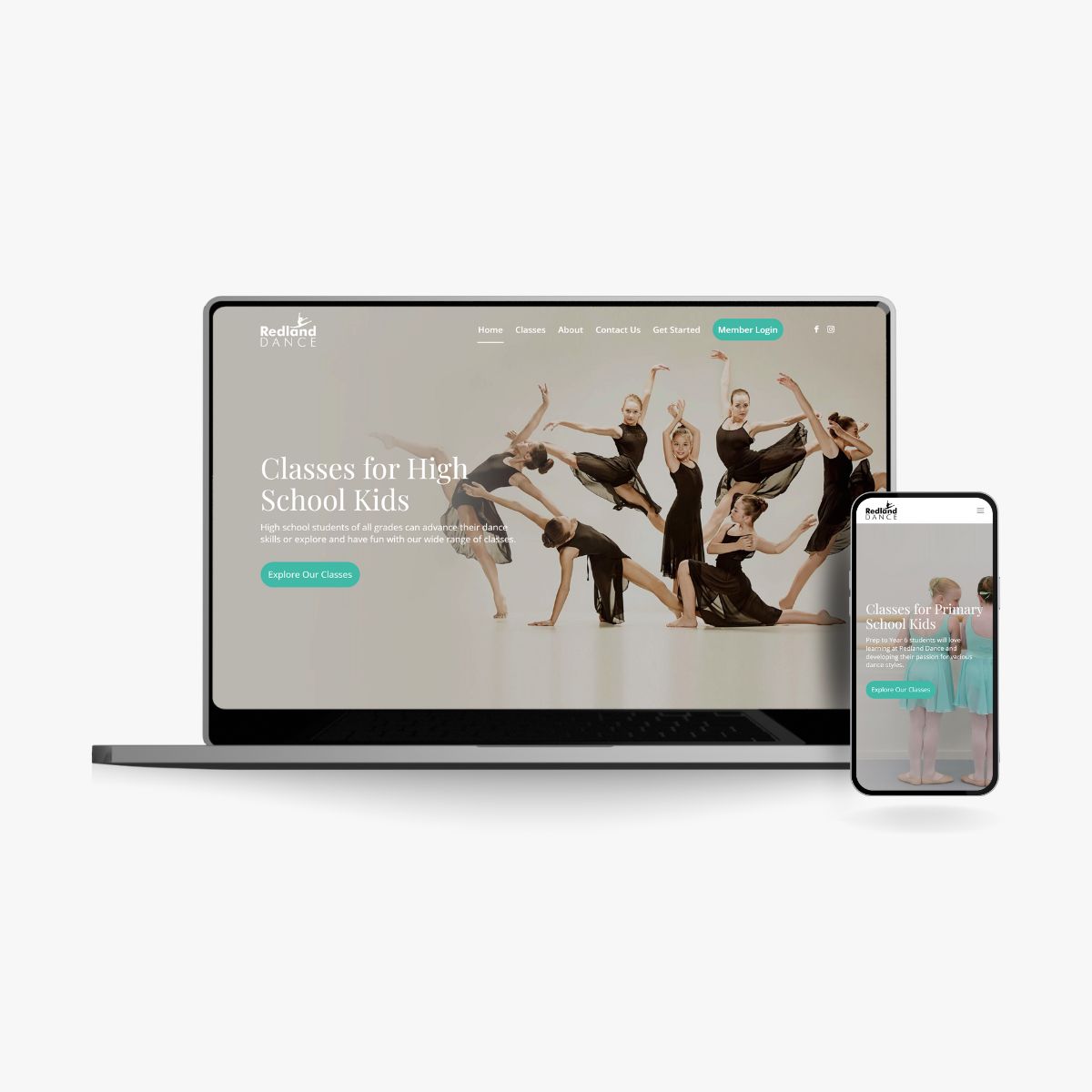 Redland Dance, a dance studio website using the Enfold theme for WordPress - Designed by Done Digital, Brisbane