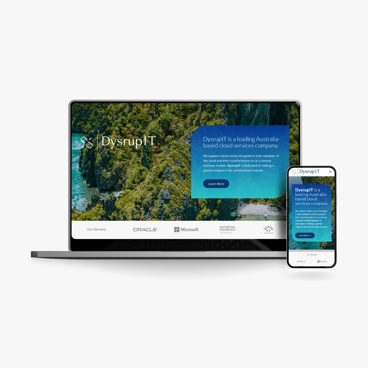 DysrupIT, a cloud services company uses Enfold to showcase the wide range of cloud services. Web Design by Done Digital - Digital Marketing Brisbane
