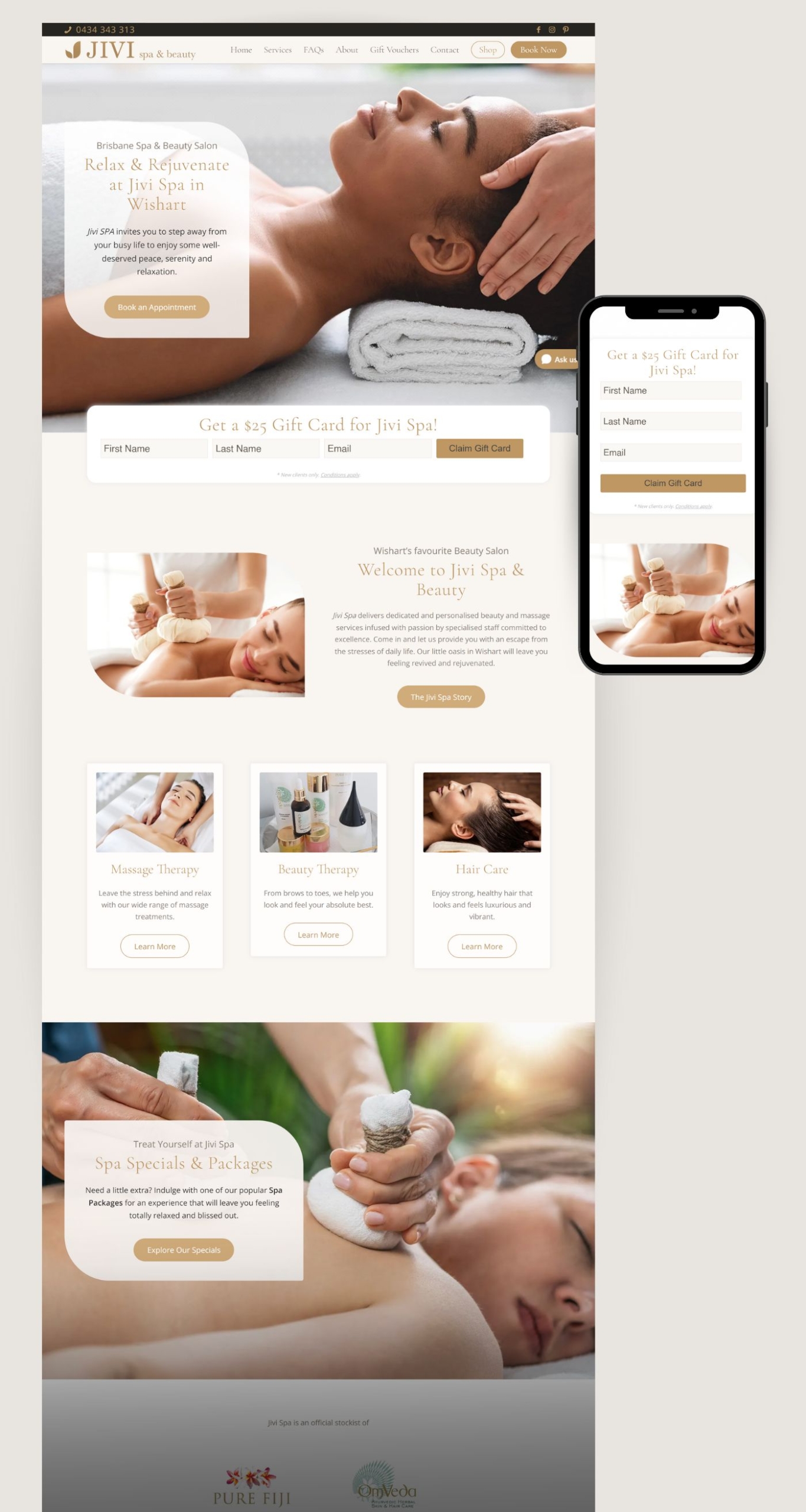 Jivi Spa and Beauty - Done Digital Marketing - Brisbane Australia