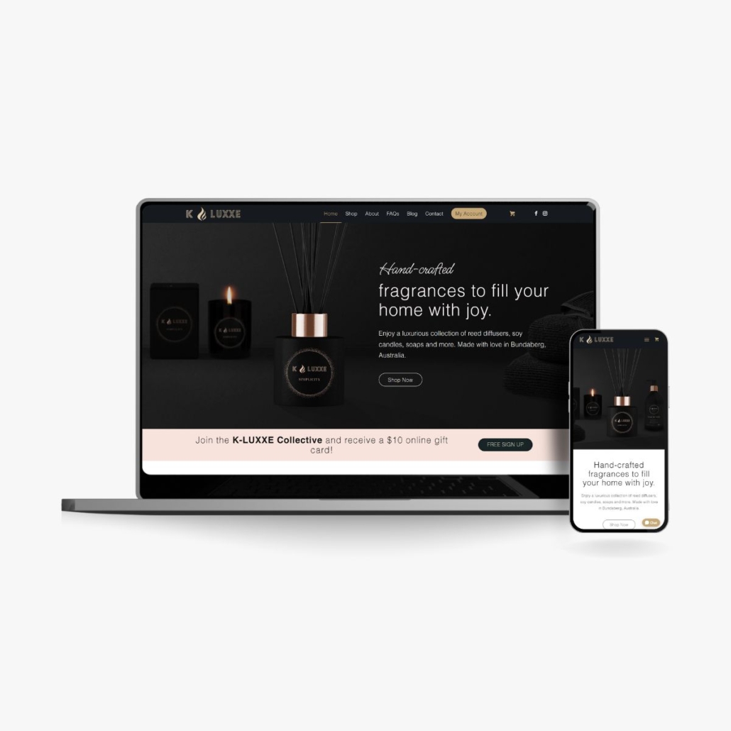 K-luxxe - Hand Crafted Fragrances and Reed Diffusers - Done Digital Marketing - Brisbane Australia