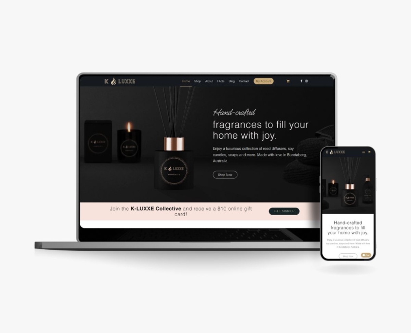 K-luxxe - Hand Crafted Fragrances and Reed Diffusers - Done Digital Marketing - Brisbane Australia