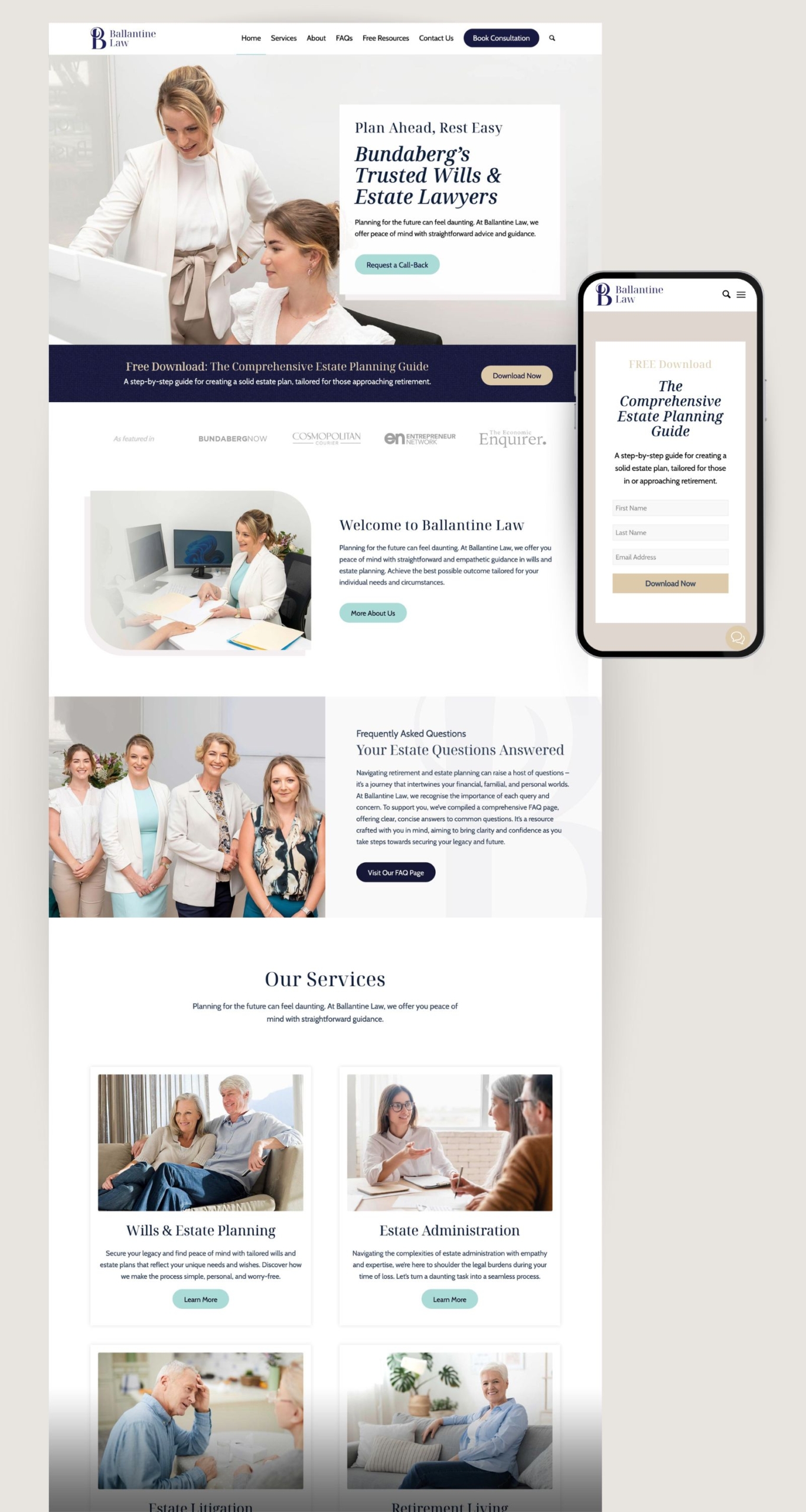 Marketing for Law Firm - Ballantine Law Bundaberg - Digital Marketing Agency Brisbane